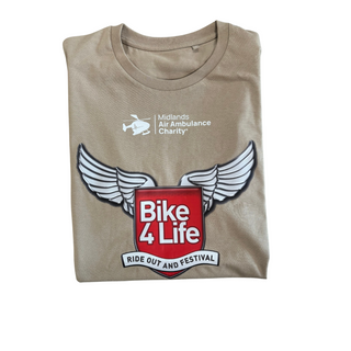 Bike4Life 2025 Natural Clay T-shirt