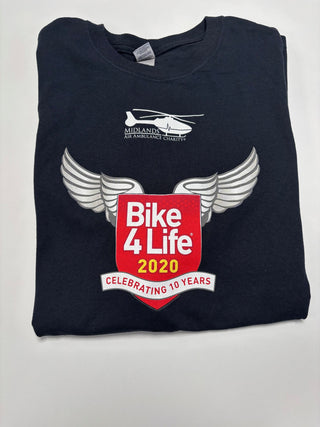 Bike4Life 10th Anniversary Black T-Shirt