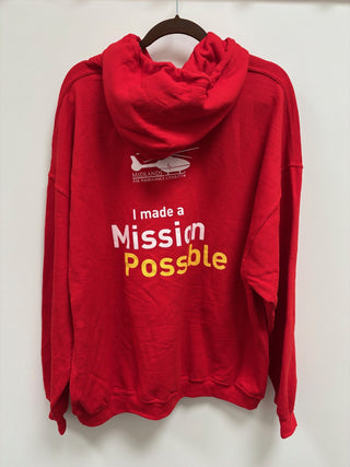 Bike4Life 10 Anniversary Red Hoodie