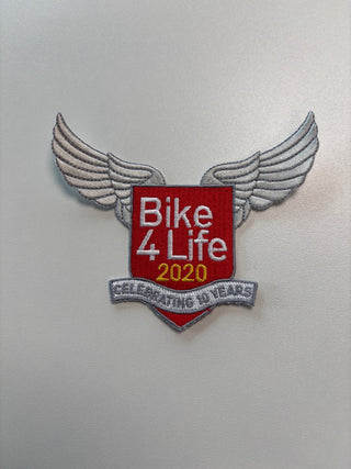 Bike4Life 10th Annivesary Sew On Badge