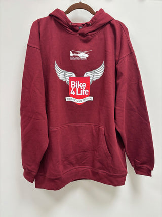 Bike4Life Maroon Hoodie